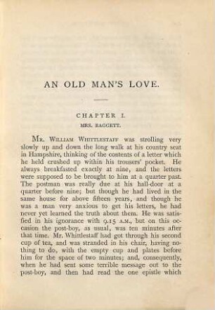 An old man's love