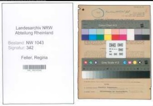 Entnazifizierung Regina Feller , geb. 25.04.1911 (Milchkontrollorin)