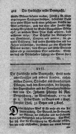 Die Harbkesche wilde Baumzucht. Bd.1.2.