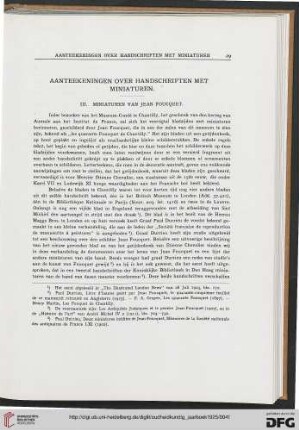 3.Ser. 5.1925: Aanteekeningen over handschriften met miniaturen, [2] : miniaturen van Jean Foucquet