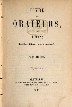 Livre des orateurs, 2