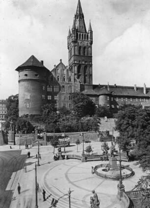 Königsberg / Kaliningrad ehem. Schloss, Südseite, Westabschnitt von Süden