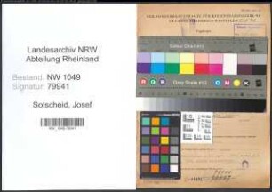 Entnazifizierung Josef Solscheid , geb. 26.04.1902 (Zollbeamter)