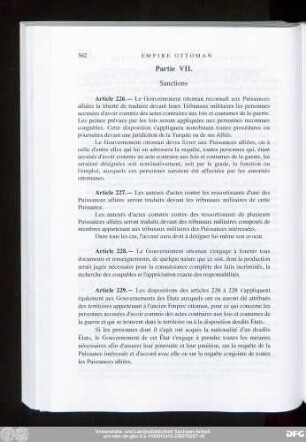 Partie VII. Sanctions