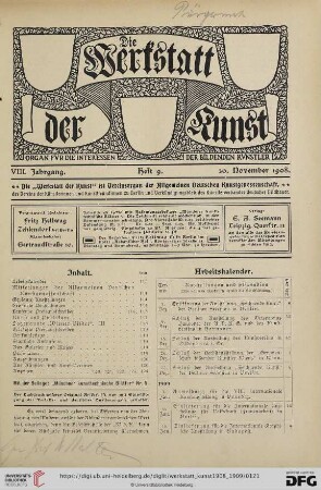 Heft 9 (30. November 1908)