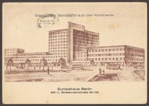 Ansichtskarte Europahaus Berlin, Stresemannstraße 92-102