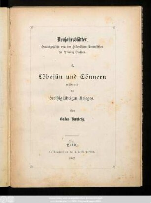 Löbejün und Cönnern während des dreißigjährigen Krieges
