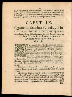 Caput IX. Quomodo doctrinae huic aliquid lucis accedat, si considerentur praecipua vocabula, quibus & scriptura, & eam secuta antiquitas ...
