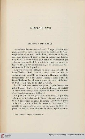 Chapitre XVII: Maisons diverses