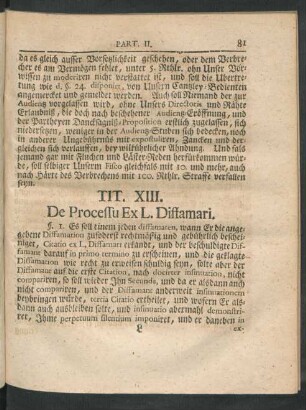 Tit. XIII. De Processu Ex L. Diffamari.