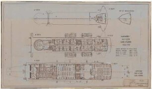 Generalplan "Norwind", Bau Nr. 899, Car-Ferry, Scale 1:100