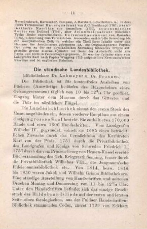 Die ständische Landesbibliothek.