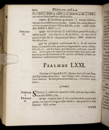 Psalmus LXXI. - Psalmus LXXII.