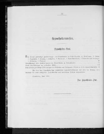 Hypothekenwesen.
