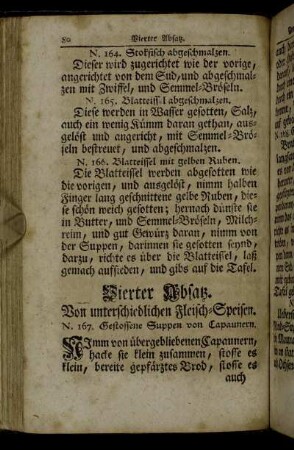 Vierter Absatz. Von unterschiedlichen Fleisch-Speisen.