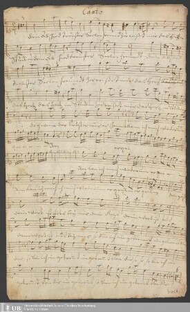 Ms. Ff. Mus. 146 - Cantata in Domin: Cantate : a soprano, alto, tenore, basso, doi violini, viola, violoncello e organo