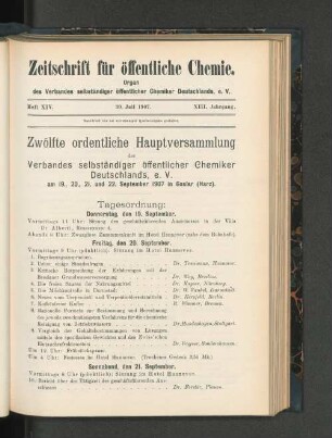 Heft XIV. 30. Juli 1907.