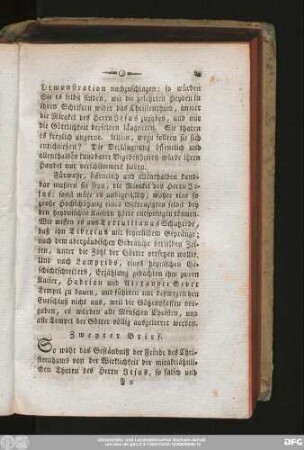 Zweyter Brief.