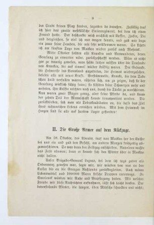 II. Die Große Armee auf dem Rückzuge