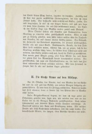 II. Die Große Armee auf dem Rückzuge