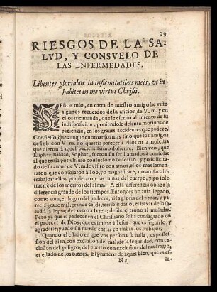 Riesgos de la salud, y consuelo de las enfermedades