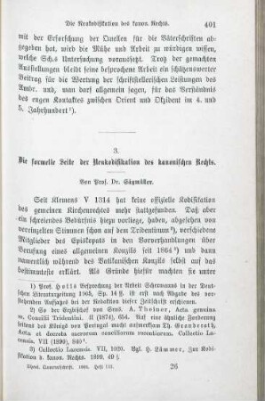 401-423 Die formelle Seite der Neukodifikation des kanonischen Rechts