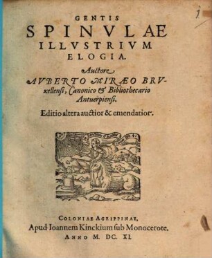 Gentis Spinvlae Illvstrivm Elogia