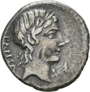 Denar des C. Vibius Pansa mit Darstellung der Minerva in einer Quadriga