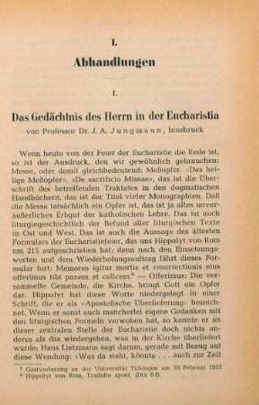 385-399 Das Gedächtnis des Herrn in der Eucharistia