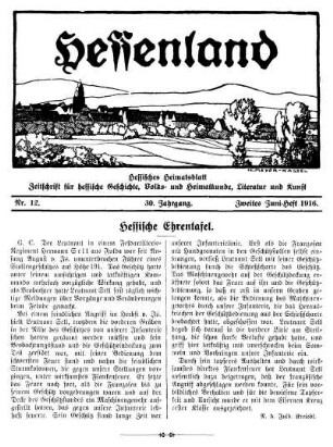 Nr. 12, Zweites Juni-Heft 1916
