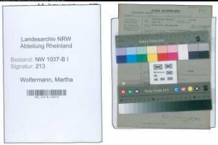 Entnazifizierung Martha Wolfermann , geb. 00.00.0000 (Postsekretaerin)