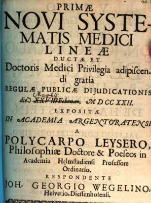 Primae novi systematis medici lineae