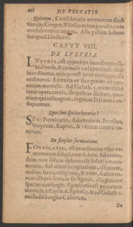Caput VIII. De Luxuria.