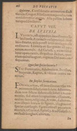 Caput VIII. De Luxuria.