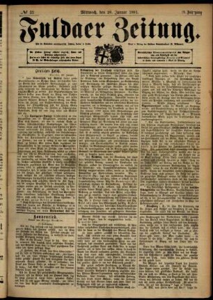 Ausgabe vom Mittwoch, den 28. Januar 1891.