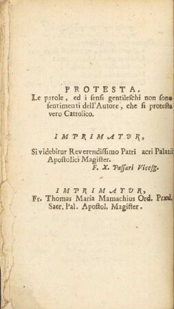 Protesta / Imprimatur