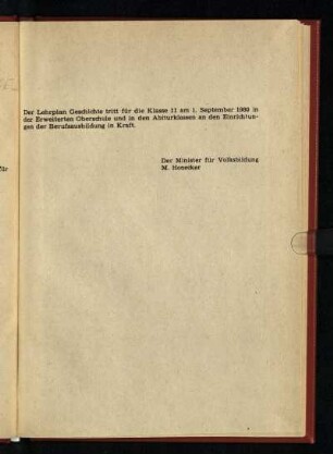 Der Lehrplan Geschichte ...