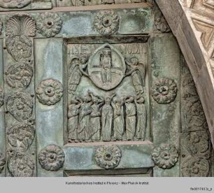 Bronzetür des Westportals : Himmelfahrt Christi
