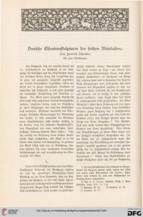 Deutsche Elfenbeinskulpturen des frühen Mittelalters