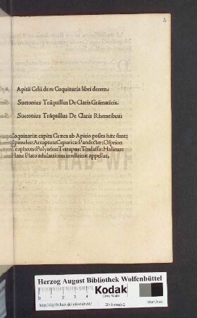 C. Svetonii Tranqvilli De Grammaticis: Et Rhetoribvs Claris Libellvs