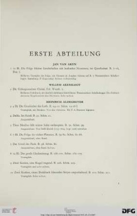 Erste Abteilung (Nr. 1-766)