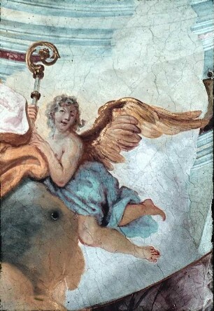 Der heilige Norbert empfängt das Skapulier von der Muttergottes und die Ordensregel vom heiligen Augustin