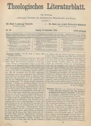 306-308 [Rezension] Holtzmann, Oskar, Das Neue Testament
