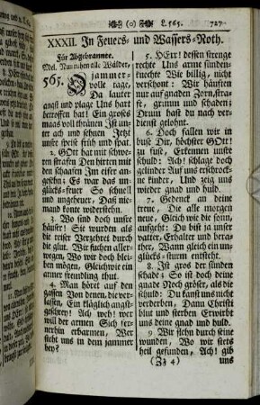 XXXII. In Feuers- und Wassers-Noth