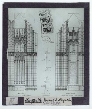 Lochstedt, Burgkapelle,Lochstedt, Ordensburg : Portal, Aufriss- u. Profilzeichnungen