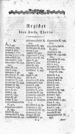 Register ueber beede Theile