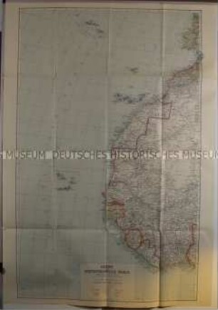 Politisch-geografische Karte der Azoren und Westafrikanischen Inseln aus der Zeit des 2. Weltkrieges