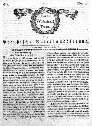No. 27., vom 2ten April