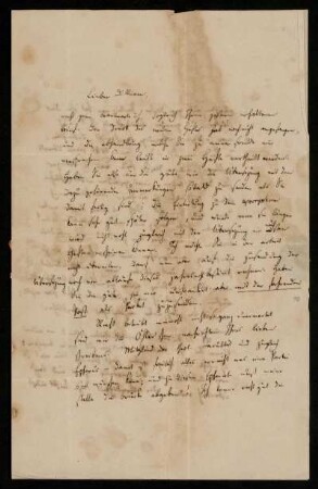Nr. 6: Brief von Heinrich Ewald an August Dillmann, Göttingen, 13.10.1849