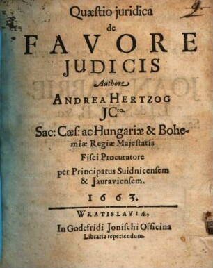 Quaestio iuridica de favore iudicis